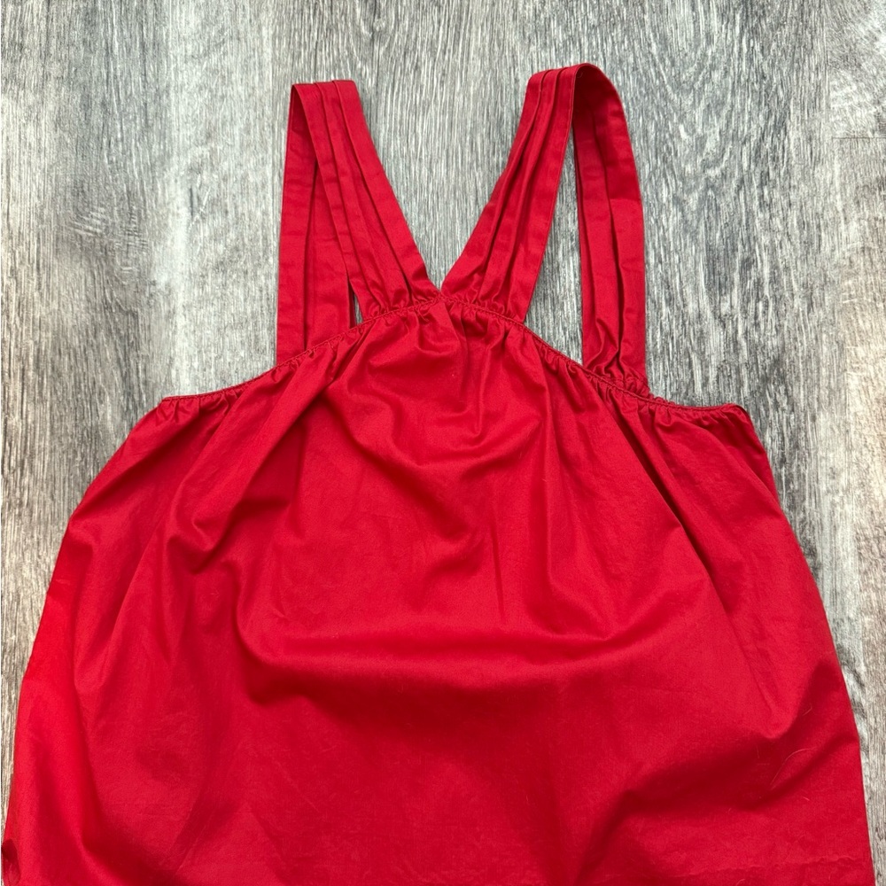 Vibrant Red Sleeveless Top